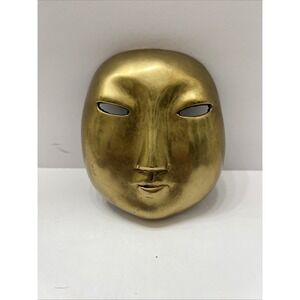 Vintage Mid-Century Brass/Cast Iron Mask Asian Inspired Hook For Hanging 3.5"